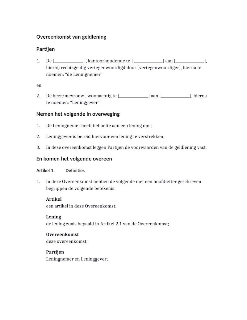 Voorbeeld van document, pagina 1